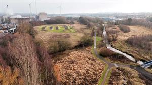 Michelin Innovation Park along the Dighty Burn watercourse in Dundee 